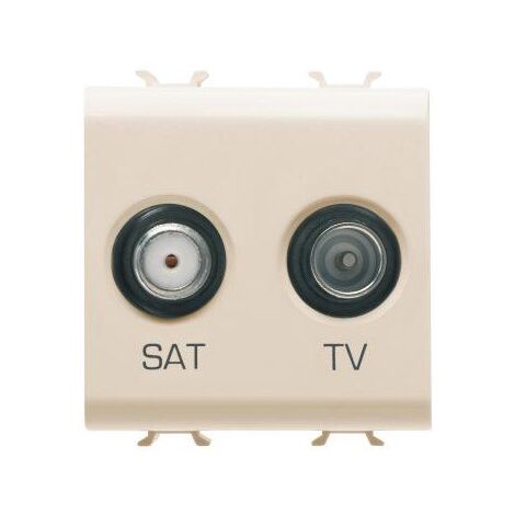 PRISE TV+SAT 2M IVOIRE GEWISS GW11383