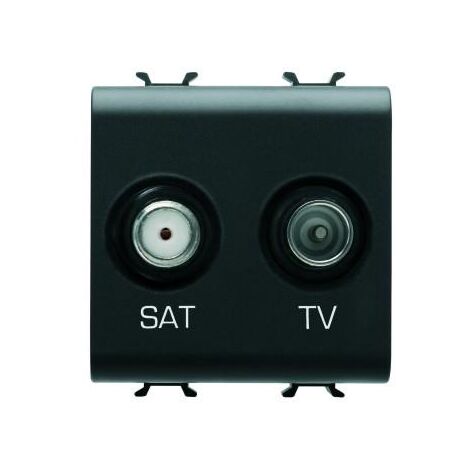 PRISE TV+SAT 2M NOIR GEWISS GW12383