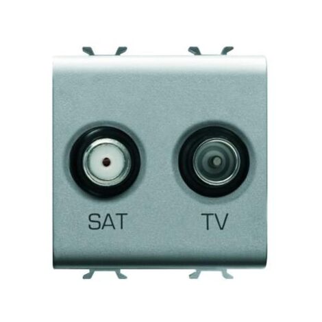 PRISE TV+SAT 2M TITANE GEWISS GW14383
