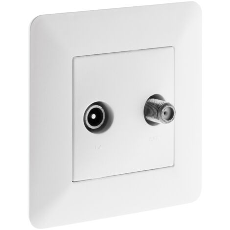 Prise TV/SAT Double Blanc Artezo