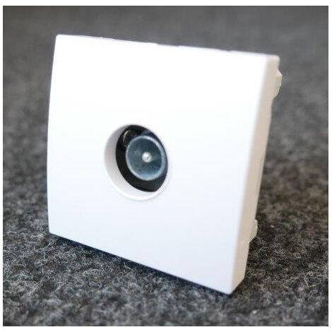 Prise TV simple 9.52mm blanc polaire mécanisme 45x45mm sans support ni plaque ALTIRA