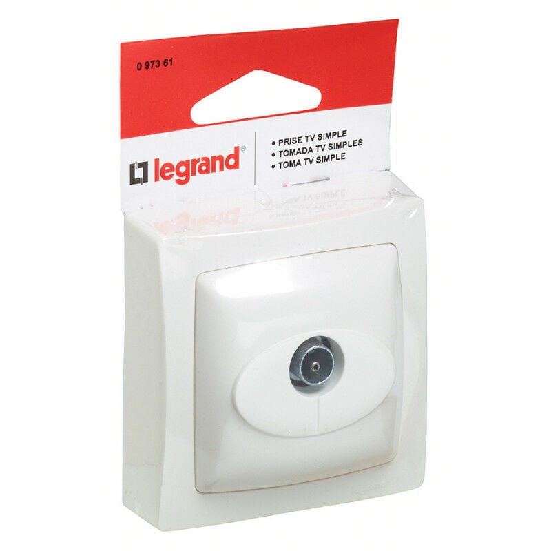 Legrand - Prise tv simple Appareillage Saillie Blanc (097361)