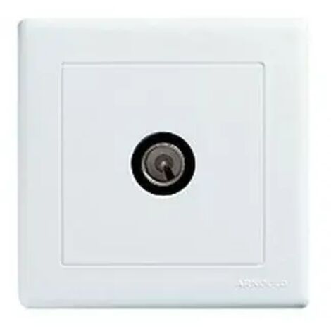 Prise TV simple connectique 9.52mm male blanc sans cadre pour pose en saillie PROFIL ARNOULD 63229