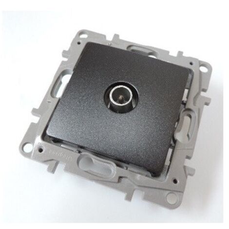Prise TV Simple couleur fonte connecteur 9.52mm mâle étoile blindée sans plaque Niloé LEGRAND 096648
