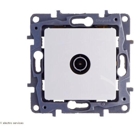 Prise TV simple mâle - étoile blindée Legrand Niloe Griffes: Sans griffes - Finition: Argent