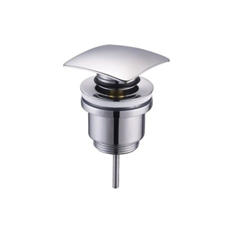 Prise universelle carrée chromée click clack 1"1/4 Tecom