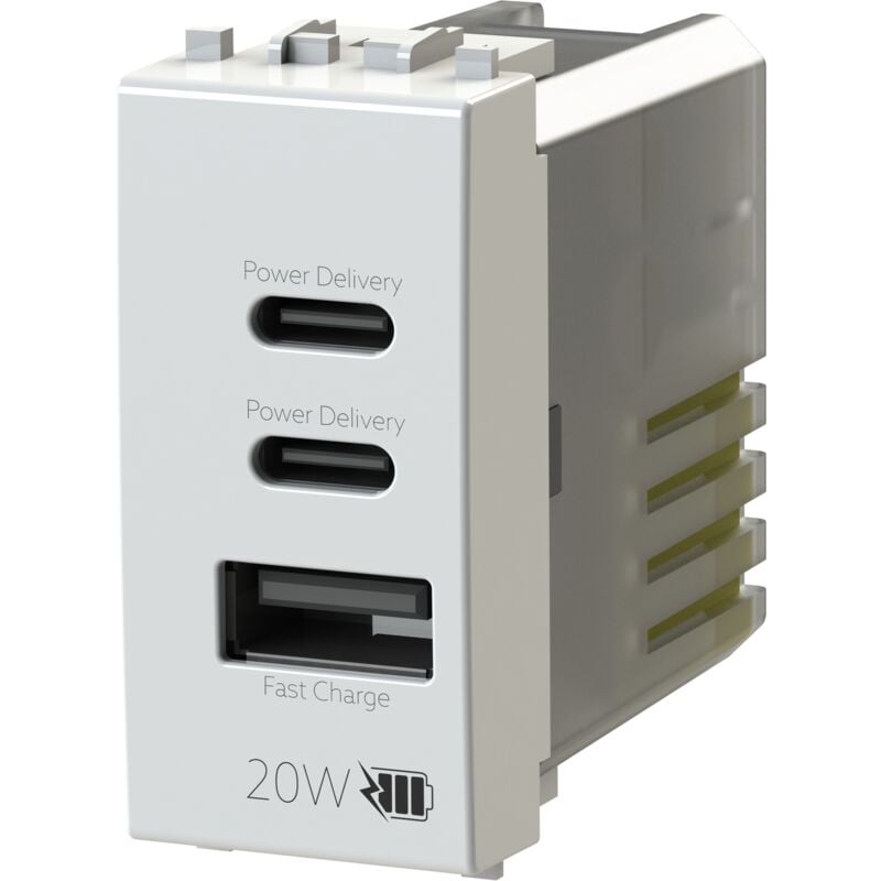 Vimar plana 20w compatible 4 prises usb-cca blanc - 4busb20wcca.v14
