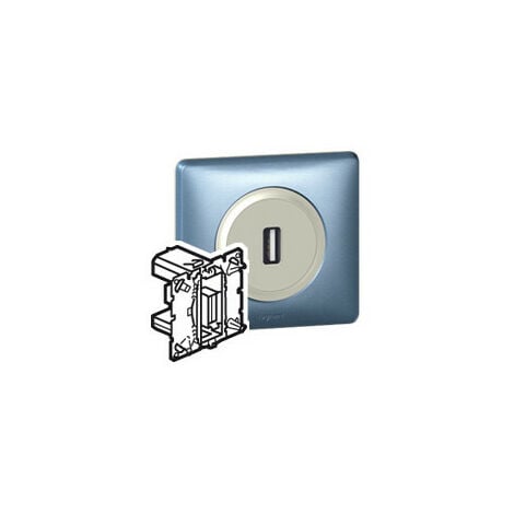 Prise de courant 2P+T avec USB Legrand Céliane Neutre et blanc LEGRAND : la  prise de courant à Prix Carrefour