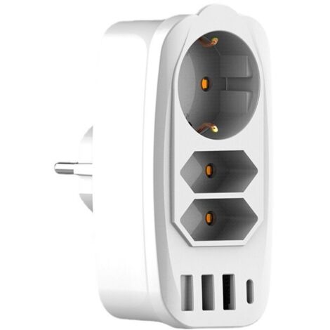 Prise USB-convertisseur multi-ports européen-prise murale multifonctionnelle intelligente un à trois-européenne