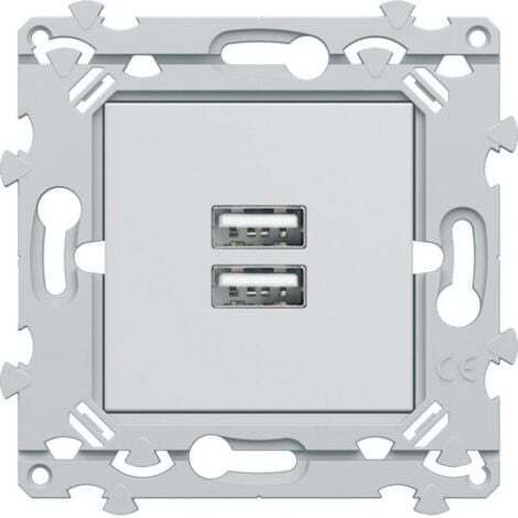 Prise USB double - 3A - Type A - Essensya - WE112 - Hager