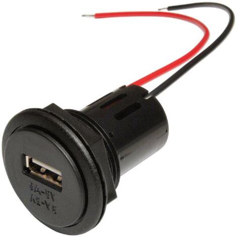 Prise USB F 5V 3A Fils nus