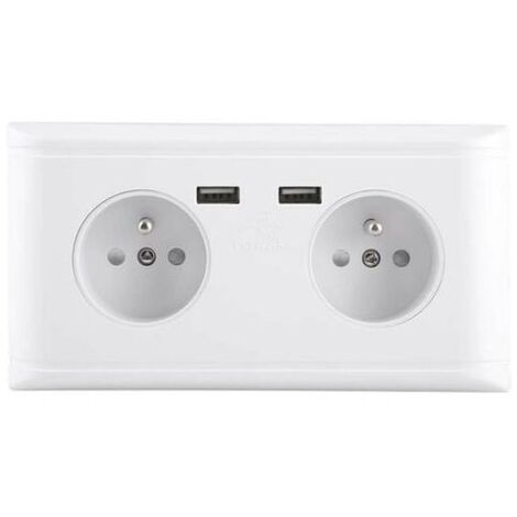 Prise USB multifonctionnelle prise UE prise de courant murale avec double port USB pour le chargement du téléphone 250 V