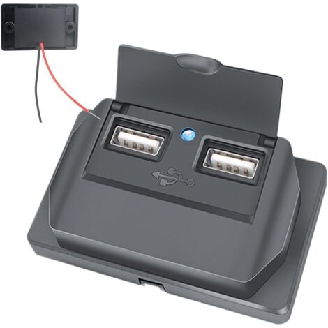 Prise USB RV 12 V 3,1 A RV, petite prise USB, chargeur de téléphone portable pour camping-car, avec couvercle, station de charge USB, adaptateur de prise USB, remplacement pour ATV, camping-car,