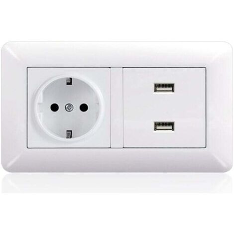 Prise USB Secteur Multiple, Chargeur USB Multiprises avec 1 Sortie AC, 3 Ports USB, Prise Murale Electrique Compatible avec iPhone/iPad, Idéal pour Chambre Bureau Domicile(blanc, arc)