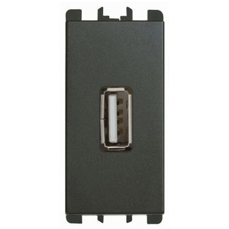 Prise Usb Urmet Simon Nea 5V 2,1A couleur anthracite 10330