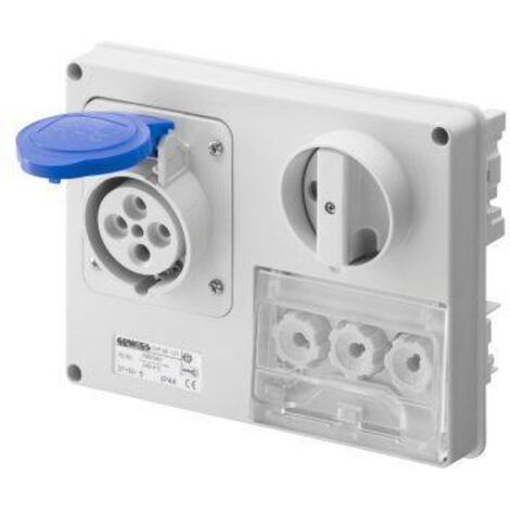 Prise verrouillée Gewiss 2P+T 32A IP44 220V sans boîte GW66137