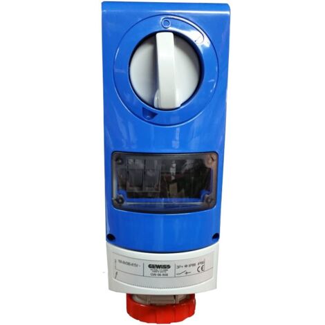 prise verrouillée Gewiss 3P+T 16A IP66 380V GW66808