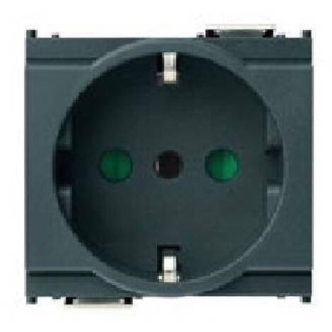 Prise Vimar Idea schuko 16A couleur anthracite 16209