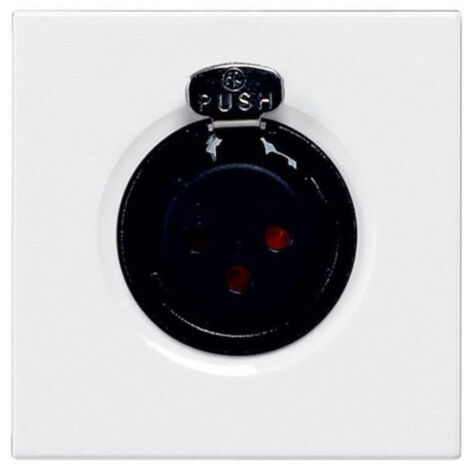 Prise XLR 3 pôles femelle Mosaic 2 modules pour liaison stéréo de tout périphérique blanc LEGRAND 078755