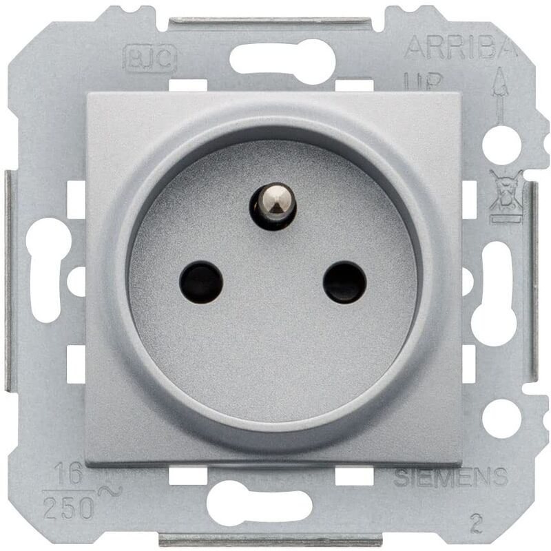 Siemens - delta viva prise de courant 2P+T silver SIE003971