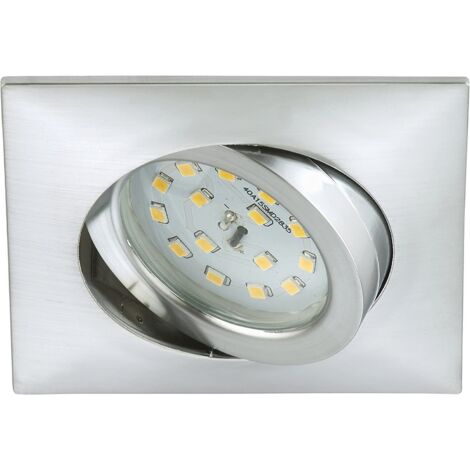 PRISMA - FARETTO LED ORIENTABILE DA INCASSO 5W 400LM IP23 - IN ALLUMINIO QUADRATO