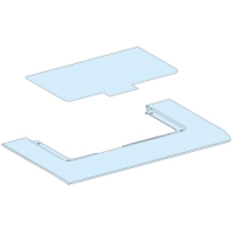 PrismaSeT G Active - Plaque découpée + passe câble plastique - gaine - L300 - LVS08884