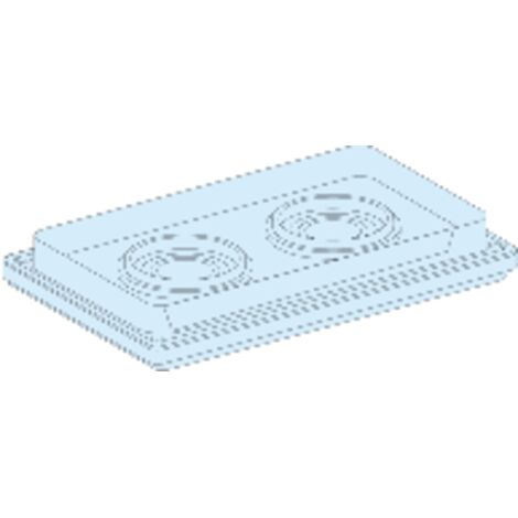 PrismaSeT G Active - Plaque passe-câbles montage direct - 2 entrées - LVS08899