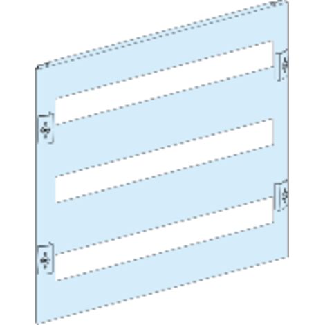 PrismaSeT G Active - Plastron modul. découpé-8M-3 rangées axe 150-L600-RAL9003 - LVS03223
