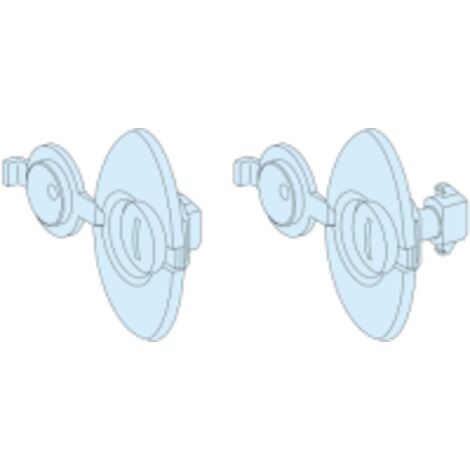 PrismaSeT P Active - Accessoires panneau fond IP30-Syst. 1/4t - 8 longs+2 courts - LVS01106
