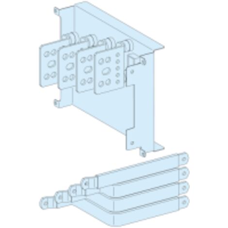 PrismaSeT P Active - Raccordement aval reporté NSX400/630 - fixe Cde manet. - 4P - LVS04456