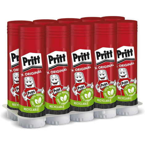 Pritt Colla Stick 10x43g per Bambini - Senza Solventi - Scuola e Ufficio - Alta Qualità