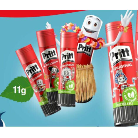 Pritt Colla Stick 11g Permanente - Confezione da 100 pezzi - Non tossica