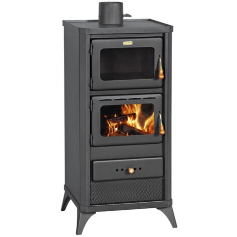 Prity FM Stufa a Legna con Forno - 12,1 kW - 46x49x93 cm
