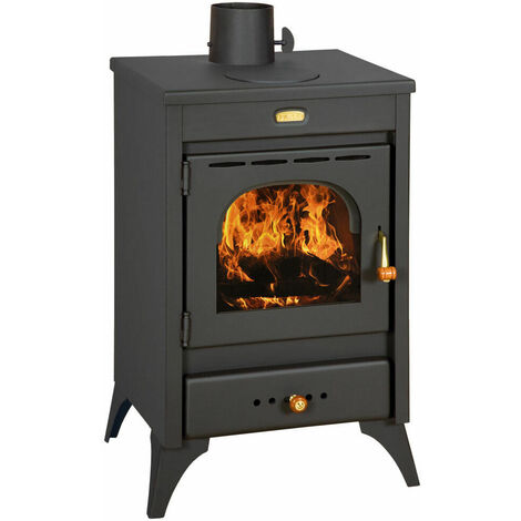 Prity – Poêle à bois 9 kW – Efficacité énergétique A – Pour bois secs – Dimensions 450x380x750mm – Évacuation des fumées Ø130mm