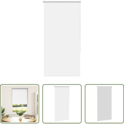 Privacidad -  Estor Enrollable Opaco Blanco 80x130 cm Tela Ancho 75,7 cm
