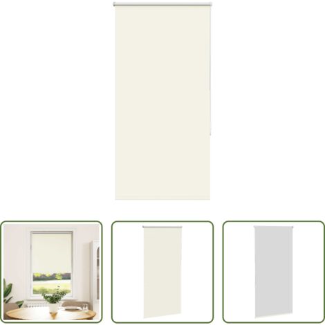 Privacidad -  Estor Enrollable Opaco Blanco Roto 80x175cm Tela Ancho 75,7cm