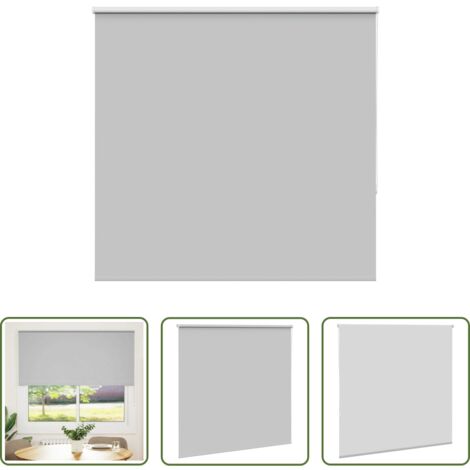 Privacidad -  Estor Enrollable Opaco gris claro 145x130 cm Tela Ancho 141,6cm