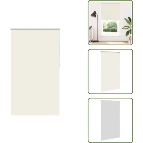 Privacidad - vidaXL Estor Enrollable Opaco Blanco Roto 135x210cm Tela Ancho 131,6cm - Persiana para ventana