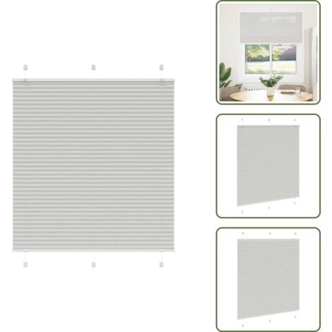 Privacidad - vidaXL Estor Plisado gris claro 115x100 cm Tela Ancho 114,4 cm - Protección solar