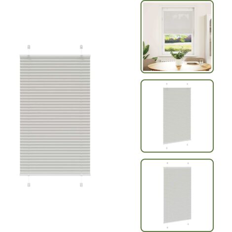 Privacidad - vidaXL Estor Plisado gris claro 70x150 cm Tela Ancho 69,4 cm Poliéster - Protección solar