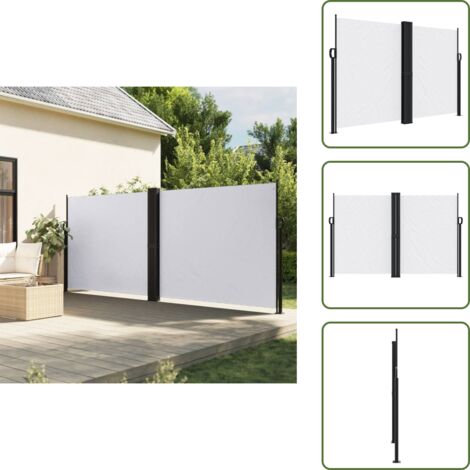 Privacy da giardino - vidaXL Tenda da Sole Laterale Retrattile Bianca 160x1200 cm - Tenda da balcone