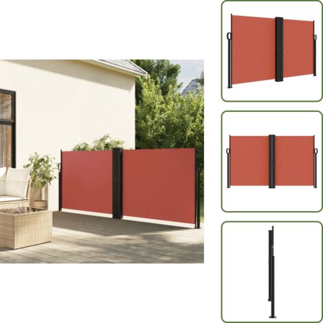 Privacy da giardino - vidaXL Tenda da Sole Laterale Retrattile Terracotta 140x1200 cm - Tenda da balcone