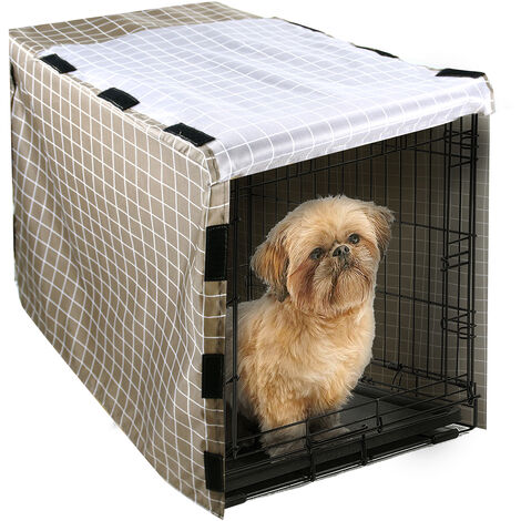 main image of "Privacy Dog Crate Cover Waterproof Night Cover Sleep Helper Windshield Dust-proof Four Door Dog Cage Cover Breathable Washable Dog Crate Cover for Pets"