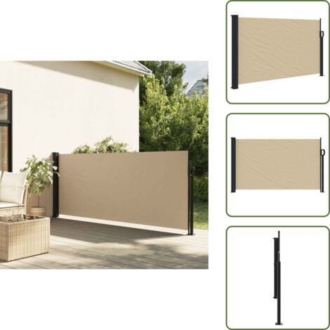 Privacy esterna - vidaXL Tenda da Sole Laterale Retrattile Beige 120x500 cm - Tenda retrattile