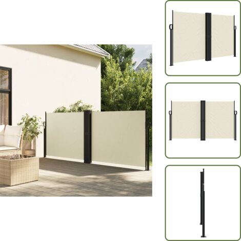 Privacy esterna - vidaXL Tenda da Sole Laterale Retrattile Crema 140x600 cm - Tenda retrattile