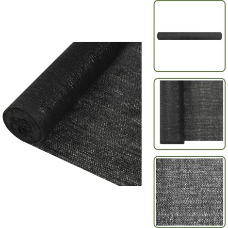 Privacy giardino - vidaXL Rete per Privacy Nera 1x50 m in HDPE 195 g/m² - Rete nera
