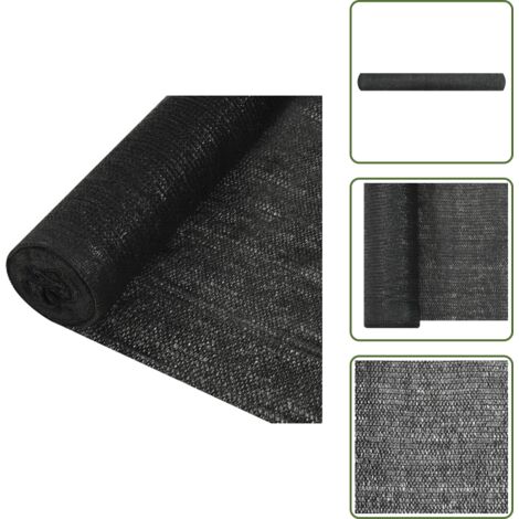 Privacy giardino - vidaXL Rete per Privacy Nera 2x25 m in HDPE 195 g/m² - Rete nera