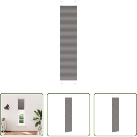 Privacy -  Tenda Plissettata Antracite 50x200 cm Larghezza Tessuto 49,4 cm