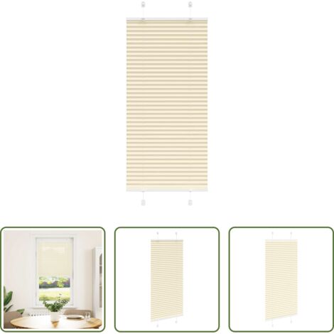 Privacy -  Tenda Plissettata Crema 55x100 cm Larghezza Tessuto 54,4 cm