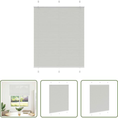 Privacy -  Tenda Plissettata Grigio Chiaro 110x150 cm Larghezza Tessuto